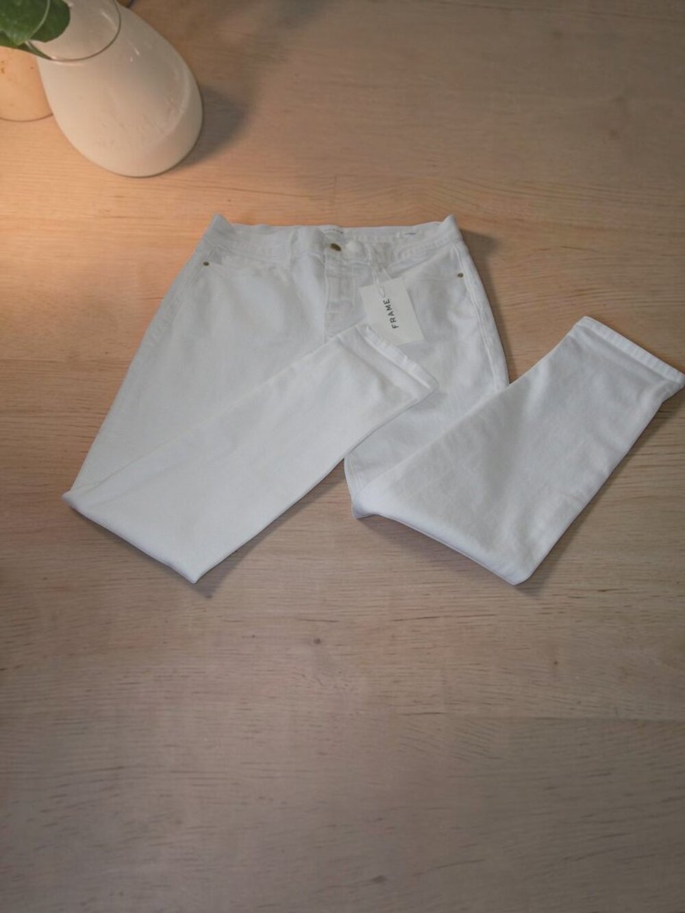 FRAME Denim - Le Garcon - White Women's Jeans, Size 28, New with tags - Picture 6 of 13